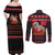 Cat Dashing Through The No Christmas Couples Matching Off Shoulder Maxi Dress and Long Sleeve Button Shirt Xmas Holiday Patterns - Wonder Print Shop
