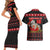 Cat Dashing Through The No Christmas Couples Matching Short Sleeve Bodycon Dress and Hawaiian Shirt Xmas Holiday Patterns - Wonder Print Shop