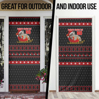 Cat Dashing Through The No Christmas Door Cover Xmas Holiday Patterns - Wonder Print Shop