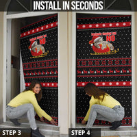 Cat Dashing Through The No Christmas Door Cover Xmas Holiday Patterns - Wonder Print Shop