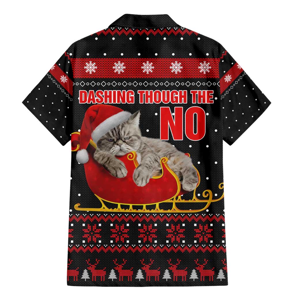 Cat Dashing Through The No Christmas Family Matching Mermaid Dress and Hawaiian Shirt Xmas Holiday Patterns - Wonder Print Shop