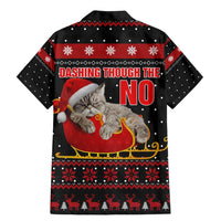 Cat Dashing Through The No Christmas Family Matching Mermaid Dress and Hawaiian Shirt Xmas Holiday Patterns - Wonder Print Shop
