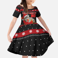 Cat Dashing Through The No Christmas Family Matching Off The Shoulder Long Sleeve Dress and Hawaiian Shirt Xmas Holiday Patterns - Wonder Print Shop