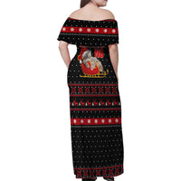 Cat Dashing Through The No Christmas Family Matching Off Shoulder Maxi Dress and Hawaiian Shirt Xmas Holiday Patterns - Wonder Print Shop