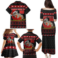 Cat Dashing Through The No Christmas Family Matching Puletasi and Hawaiian Shirt Xmas Holiday Patterns - Wonder Print Shop