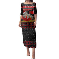Cat Dashing Through The No Christmas Family Matching Puletasi and Hawaiian Shirt Xmas Holiday Patterns - Wonder Print Shop