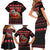 Cat Dashing Through The No Christmas Family Matching Short Sleeve Bodycon Dress and Hawaiian Shirt Xmas Holiday Patterns - Wonder Print Shop