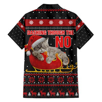Cat Dashing Through The No Christmas Family Matching Short Sleeve Bodycon Dress and Hawaiian Shirt Xmas Holiday Patterns - Wonder Print Shop