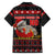 Cat Dashing Through The No Christmas Family Matching Short Sleeve Bodycon Dress and Hawaiian Shirt Xmas Holiday Patterns - Wonder Print Shop