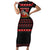 Cat Dashing Through The No Christmas Family Matching Short Sleeve Bodycon Dress and Hawaiian Shirt Xmas Holiday Patterns - Wonder Print Shop