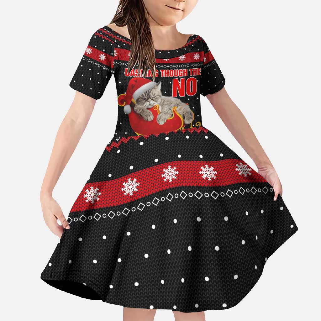 Cat Dashing Through The No Christmas Family Matching Summer Maxi Dress and Hawaiian Shirt Xmas Holiday Patterns - Wonder Print Shop
