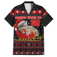 Cat Dashing Through The No Christmas Family Matching Tank Maxi Dress and Hawaiian Shirt Xmas Holiday Patterns - Wonder Print Shop