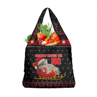 Cat Dashing Through The No Christmas Grocery Bag Xmas Holiday Patterns - Wonder Print Shop