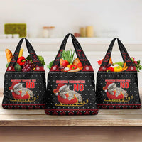 Cat Dashing Through The No Christmas Grocery Bag Xmas Holiday Patterns - Wonder Print Shop