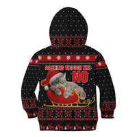 Cat Dashing Through The No Christmas Kid Hoodie Xmas Holiday Patterns - Wonder Print Shop