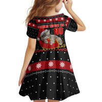 Cat Dashing Through The No Christmas Kid Short Sleeve Dress Xmas Holiday Patterns - Wonder Print Shop