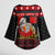 Cat Dashing Through The No Christmas Kimono Sleeve Blouse Xmas Holiday Patterns - Wonder Print Shop