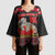 Cat Dashing Through The No Christmas Kimono Sleeve Blouse Xmas Holiday Patterns - Wonder Print Shop
