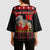 Cat Dashing Through The No Christmas Kimono Sleeve Blouse Xmas Holiday Patterns - Wonder Print Shop