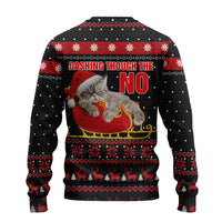 Cat Dashing Through The No Christmas Ugly Christmas Sweater Xmas Holiday Patterns - Wonder Print Shop