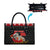Cat Dashing Through The No Christmas Leather Bag Xmas Holiday Patterns - Wonder Print Shop