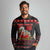 Cat Dashing Through The No Christmas Long Sleeve Polo Shirt Xmas Holiday Patterns - Wonder Print Shop