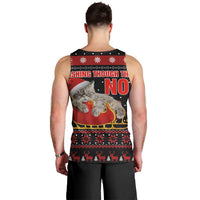 Cat Dashing Through The No Christmas Men Tank Top Xmas Holiday Patterns - Wonder Print Shop