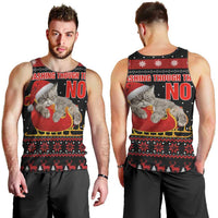 Cat Dashing Through The No Christmas Men Tank Top Xmas Holiday Patterns - Wonder Print Shop