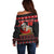 Cat Dashing Through The No Christmas Off Shoulder Sweater Xmas Holiday Patterns - Wonder Print Shop