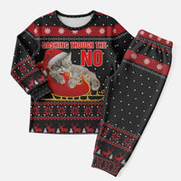 Cat Dashing Through The No Christmas Pajama Set Xmas Holiday Patterns - Wonder Print Shop