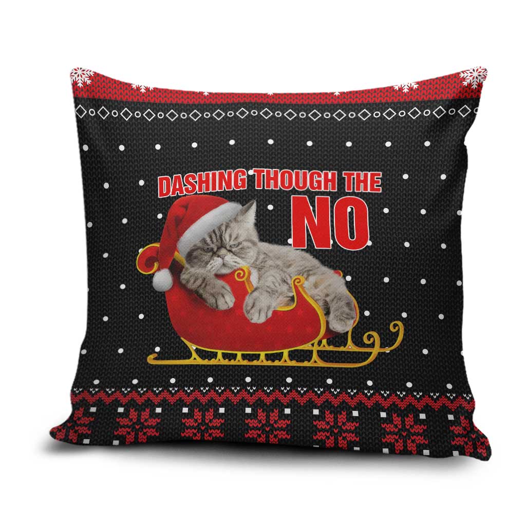 Cat Dashing Through The No Christmas Pillow Cover Xmas Holiday Patterns - Wonder Print Shop