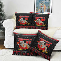 Cat Dashing Through The No Christmas Pillow Cover Xmas Holiday Patterns - Wonder Print Shop