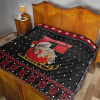 Cat Dashing Through The No Christmas Quilt Xmas Holiday Patterns - Wonder Print Shop