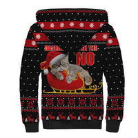 Cat Dashing Through The No Christmas Sherpa Hoodie Xmas Holiday Patterns - Wonder Print Shop