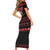 Cat Dashing Through The No Christmas Short Sleeve Bodycon Dress Xmas Holiday Patterns - Wonder Print Shop