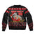 Cat Dashing Through The No Christmas Sleeve Zip Bomber Jacket Xmas Holiday Patterns - Wonder Print Shop