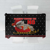 Cat Dashing Through The No Christmas Tablecloth Xmas Holiday Patterns - Wonder Print Shop
