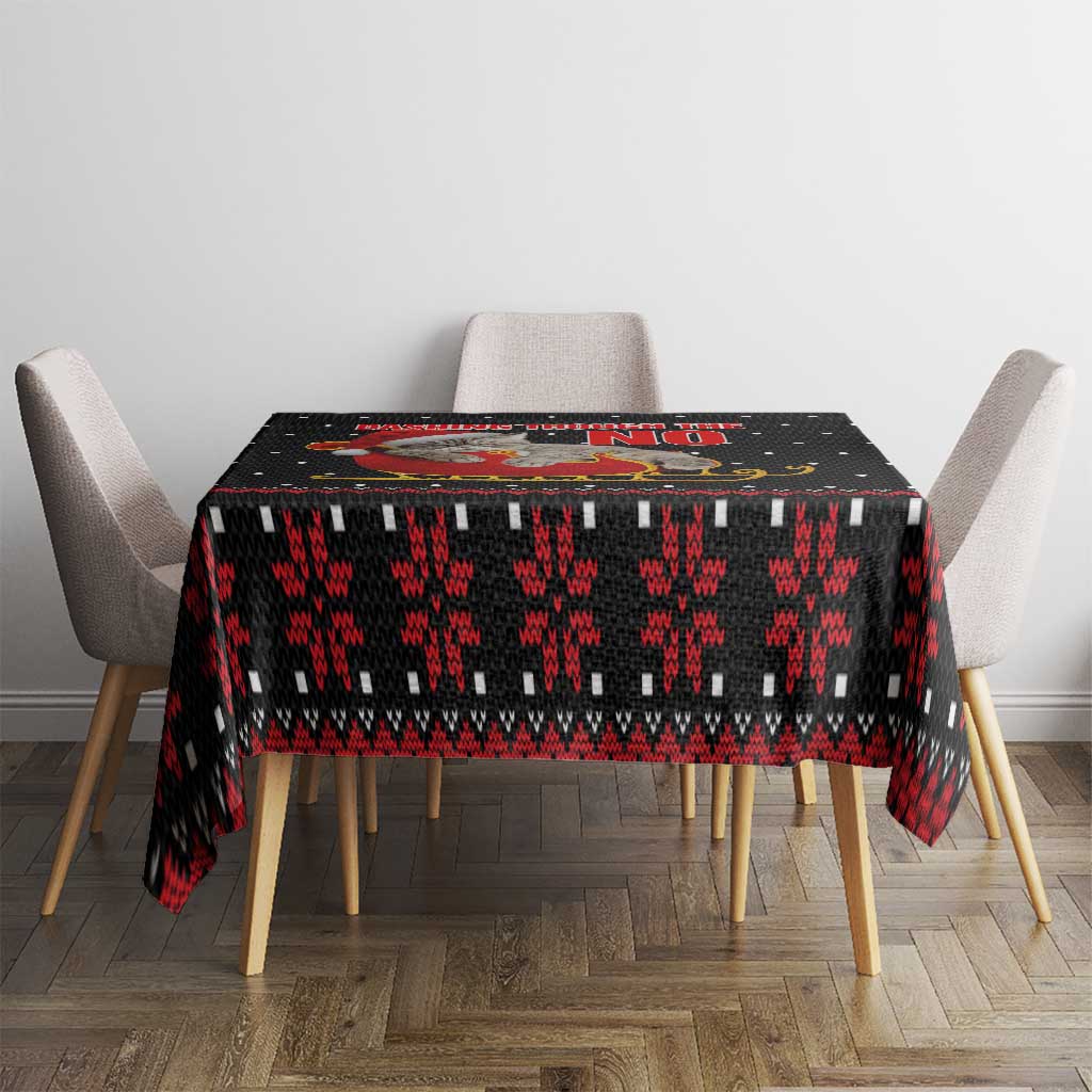 Cat Dashing Through The No Christmas Tablecloth Xmas Holiday Patterns - Wonder Print Shop