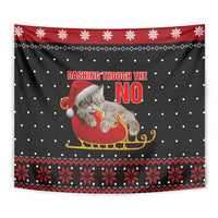 Cat Dashing Through The No Christmas Tapestry Xmas Holiday Patterns - Wonder Print Shop