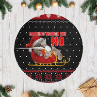 Cat Dashing Through The No Christmas Tree Skirt Xmas Holiday Patterns - Wonder Print Shop