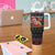 Cat Dashing Through The No Christmas Tumbler With Handle Xmas Holiday Patterns - Wonder Print Shop