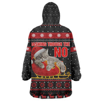 Cat Dashing Through The No Christmas Wearable Blanket Hoodie Xmas Holiday Patterns - Wonder Print Shop