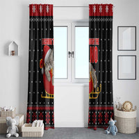 Cat Dashing Through The No Christmas Window Curtain Xmas Holiday Patterns - Wonder Print Shop