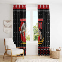 Cat Dashing Through The No Christmas Window Curtain Xmas Holiday Patterns - Wonder Print Shop
