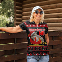 Cat Dashing Through The No Christmas Women Polo Shirt Xmas Holiday Patterns - Wonder Print Shop