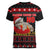 Cat Dashing Through The No Christmas Women V-Neck T-Shirt Xmas Holiday Patterns - Wonder Print Shop