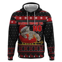 Cat Dashing Through The No Christmas Zip Hoodie Xmas Holiday Patterns - Wonder Print Shop