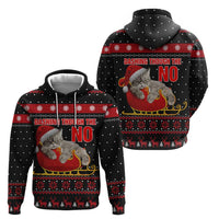 Cat Dashing Through The No Christmas Zip Hoodie Xmas Holiday Patterns - Wonder Print Shop