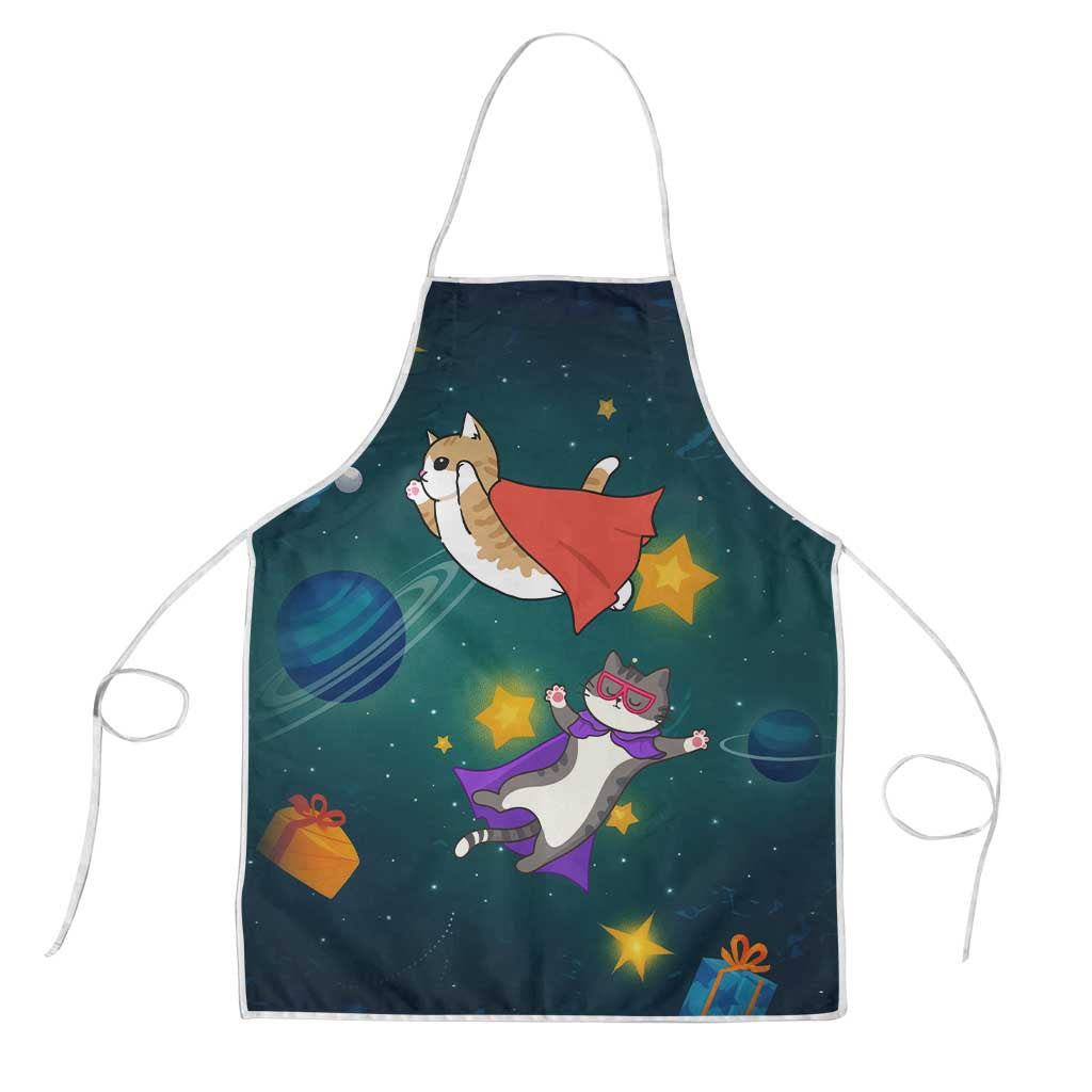 Cat Galaxy Christmas Apron Xmas Holiday Patterns - Wonder Print Shop