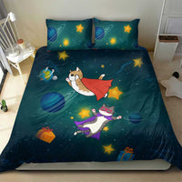 Cat Galaxy Christmas Bedding Set Xmas Holiday Patterns - Wonder Print Shop